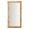 Dřevěné závěsné zrcadlo Kave Home Ibro 200 x 105 cm