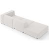 Světle šedá čalouněná čtyřmístná pohovka Cosmopolitan Design Arendal 262 cm, levá