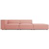 Růžová čalouněná čtyřmístná pohovka Cosmopolitan Design Arendal 262 cm, pravá