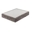Hnědá čalouněná dvoulůžková postel HICKORY 180 x 200 cm s úložným prostorem