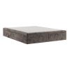 Hnědá čalouněná dvoulůžková postel HICKORY 200 x 200 cm s úložným prostorem