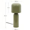 Zelená kovová stolní lampa Kave Home Monze