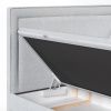 Světle šedá čalouněná dvoulůžková postel INCOVO 200 x 200 cm s úložným prostorem -fv-interier-25