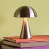 Stříbrná kovová nabíjecí stolní lampa Hübsch Mush 20 cm -fv-interier-25