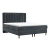 Antracitová sametová postel boxspring KOBBE 160 x 200 cm