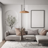Hnědé skleněné závěsné LED světlo Nova Luce Polifemo 40 cm -fv-interier-25