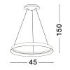 Hnědé kovové závěsné LED světlo Nova Luce Ormi 45 cm
