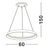 Hnědé kovové závěsné LED světlo Nova Luce Ormi 60 cm