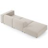 Světle béžová sametová čtyřmístná pohovka Cosmopolitan Design Arendal 262 cm, levá