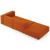 Oranžová sametová čtyřmístná pohovka Cosmopolitan Design Arendal 262 cm, levá