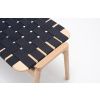 Černá dubová lavice Klupa 120 cm s výpletem -fv-interier-25