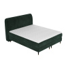 Zelená sametová postel boxspring OFFO 160 x 200 cm