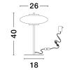 Kouřově šedá skleněná stolní LED lampa Nova Luce Ballet
