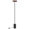 Hnědo-černá kovová stojací LED lampa Nova Luce Thea 135 cm