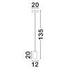 Zlatá kovová stojací LED lampa Nova Luce Thea 135 cm