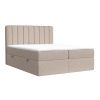 Béžová čalouněná postel boxspring SKYFALL 200 x 200 cm