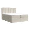 Světle béžová čalouněná postel boxspring SKYFALL 160 x 200 cm
