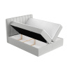 Šedobéžová čalouněná postel boxspring SKYFALL 200 x 200 cm