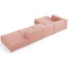 Růžová čalouněná rohová pohovka Cosmopolitan Design Arendal 341 cm, levá