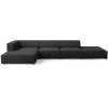 Černá čalouněná rohová pohovka Cosmopolitan Design Arendal 341 cm, levá