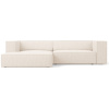 Světle béžová čalouněná rohová pohovka Cosmopolitan Design Arendal 224 cm, levá