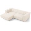 Světle béžová čalouněná rohová pohovka Cosmopolitan Design Arendal 224 cm, levá