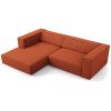 Terakotově červená čalouněná rohová pohovka Cosmopolitan Design Arendal 224 cm, levá
