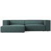 Petrolejová čalouněná rohová pohovka Cosmopolitan Design Arendal 224 cm, levá
