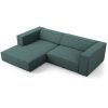 Petrolejová čalouněná rohová pohovka Cosmopolitan Design Arendal 224 cm, levá