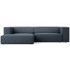 Královsky modrá čalouněná rohová pohovka Cosmopolitan Design Arendal 224 cm, levá