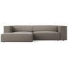 Šedá čalouněná rohová pohovka Cosmopolitan Design Arendal 224 cm, levá