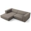 Šedá čalouněná rohová pohovka Cosmopolitan Design Arendal 224 cm, levá