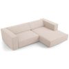 Béžová čalouněná rohová pohovka Cosmopolitan Design Arendal 224 cm, pravá