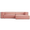 Růžová čalouněná rohová pohovka Cosmopolitan Design Arendal 224 cm, pravá