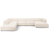 Světle béžová čalouněná rohová pohovka do "U" Cosmopolitan Design Arendal 364 cm, levá