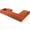 Terakotově červená čalouněná rohová pohovka do "U" Cosmopolitan Design Arendal 364 cm, levá