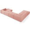 Růžová čalouněná rohová pohovka do "U" Cosmopolitan Design Arendal 364 cm, levá