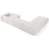 Světle šedá čalouněná rohová pohovka do "U" Cosmopolitan Design Arendal 364 cm, levá