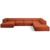 Terakotově červená čalouněná rohová pohovka do "U" Cosmopolitan Design Arendal 364 cm, pravá
