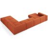 Terakotově červená čalouněná rohová pohovka do "U" Cosmopolitan Design Arendal 364 cm, pravá