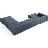 Královsky modrá čalouněná rohová pohovka do "U" Cosmopolitan Design Arendal 364 cm, pravá