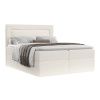 Světle béžová čalouněná postel boxspring IMAGINE 200 x 200 cm -fv-interier-25