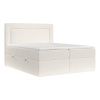 Světle béžová čalouněná postel boxspring IMAGINE 200 x 200 cm