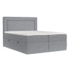 Šedá čalouněná postel boxspring IMAGINE 160 x 200 cm