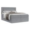 Šedá čalouněná postel boxspring IMAGINE 200 x 200 cm