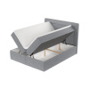 Šedá čalouněná postel boxspring IMAGINE 200 x 200 cm