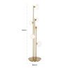 Zlatá skleněná stojací lampa Richmond Luva 140 cm