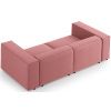 Růžová sametová třímístná pohovka Cosmopolitan Design Arendal 204 cm