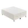 Bílá čalouněná postel boxspring KANAI 160 x 200 cm