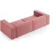 Růžová sametová čtyřmístná pohovka Cosmopolitan Design Arendal 244 cm